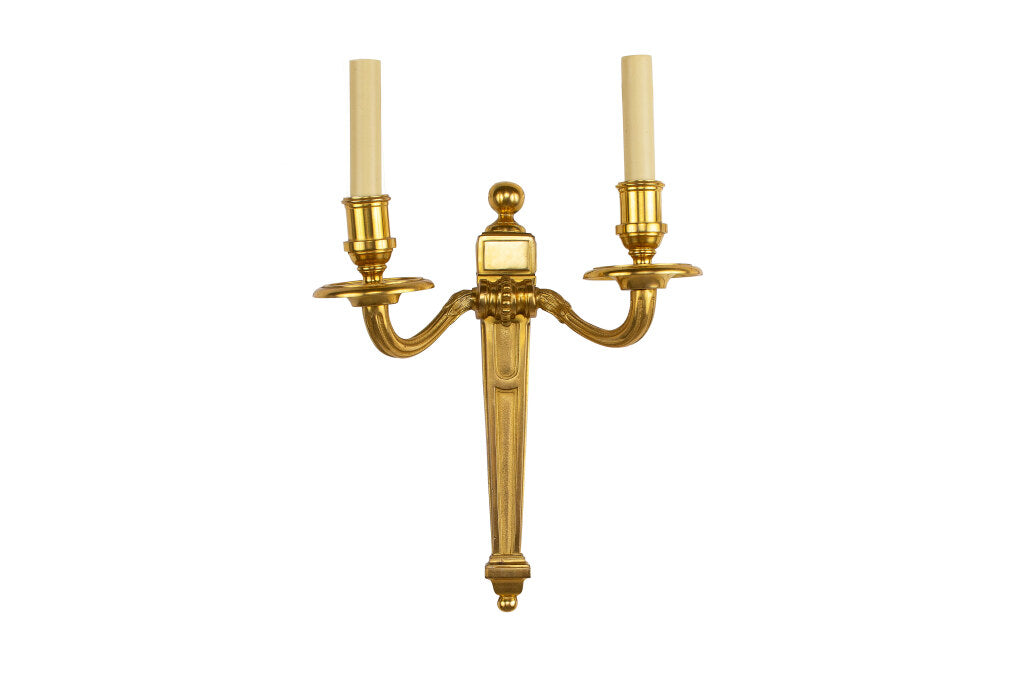 Nickeled Bronze L.XVI Style Two Light Sconce Default