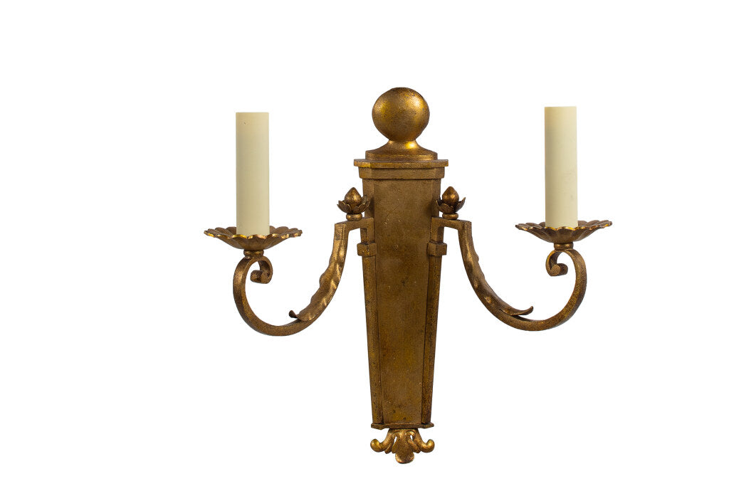 Gilt  Bronze  L. XVI  Provincial Style Two Light Sconce Default