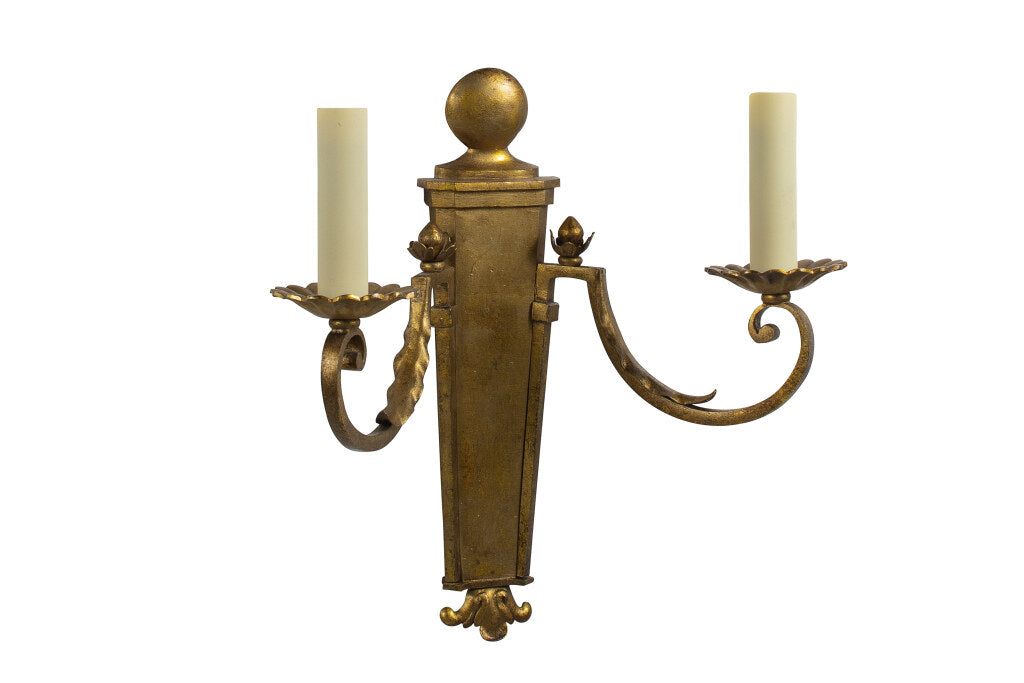 Gilt  Bronze  L. XVI  Provincial Style Two Light Sconce Default