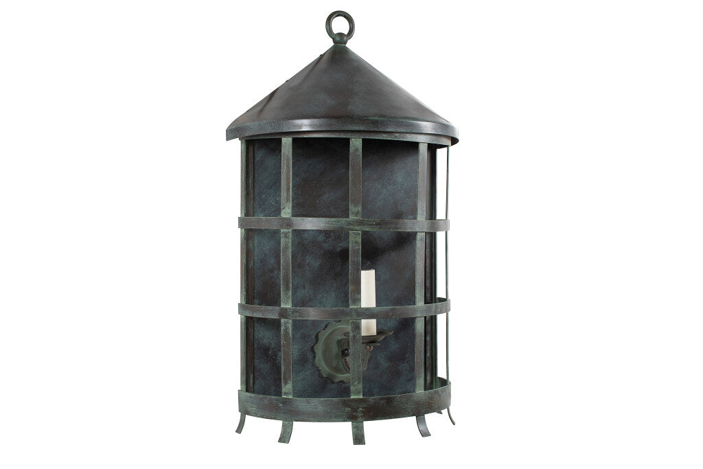 Bronze And Brass Verdigris Finished Strap Work One Light Wall La Default