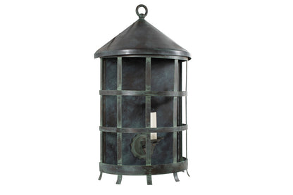 Bronze And Brass Verdigris Finished Strap Work One Light Wall La Default