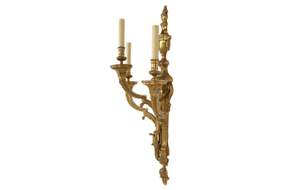 Gilt Bronze L.XVI Style Garland And Urn Decoration Three Light S Default