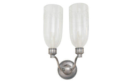 Gilt  Bronze And Cut Crystal Baltic Style Two Light Sconce Default