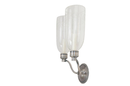 Gilt  Bronze And Cut Crystal Baltic Style Two Light Sconce Default