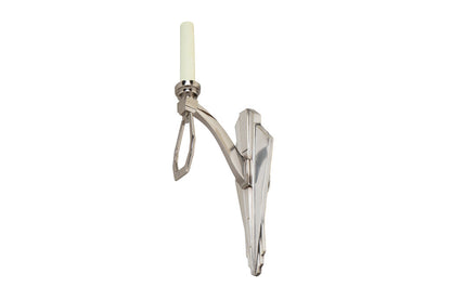 Nickeled Bronze Art Deco Style One Light  Sconce Default