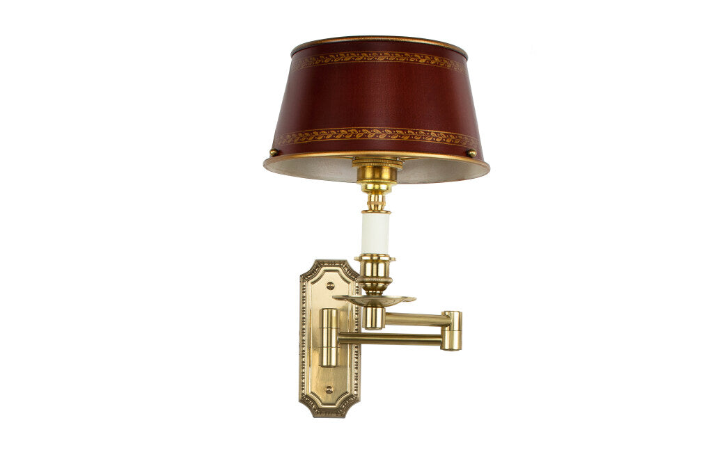 Gilt Bronze Swing Arm Sconce One Light Sconce With Decorated Rec Default