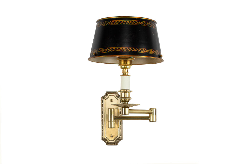 Gilt Bronze Swing Arm Sconce One Light Sconce With Decorated Rec Default