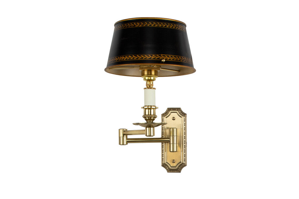 Gilt Bronze Swing Arm Sconce One Light Sconce With Decorated Rec Default