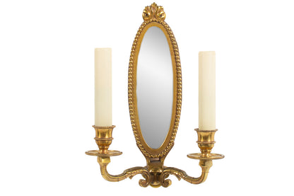 Gilt Bronze And Mirrored Back L.XVI Style Two Light Sconce Default