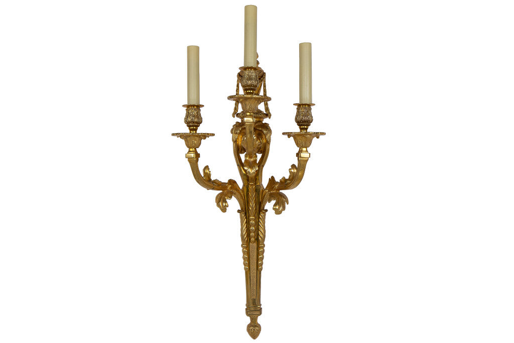Gilt Bronze L.XVI Style Garland, Acanthus And Urn Decoration  Th Default