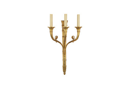 Gilt Bronze L.XVI Style Garland And Floral Motif Three Light Sco Default