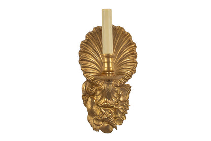 Gilt Bronze  Shell Motif "COQUILLE"  One Light Sconce Default