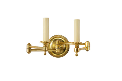 Gilt Bronze  Double Swing Arm Two Light Sconce Default