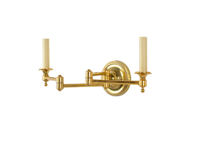 Gilt Bronze  Double Swing Arm Two Light Sconce Default