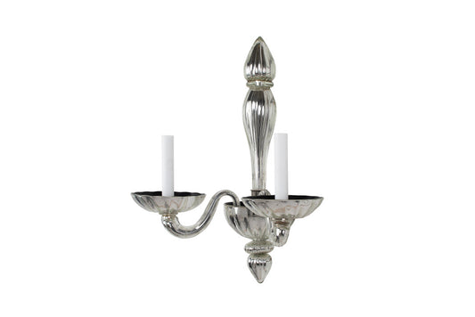 Venetian Mercury Glass Art Deco Style Two Light Sconce Default
