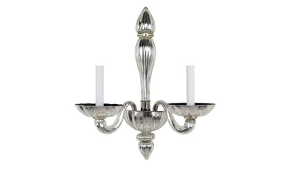 Venetian Mercury Glass Art Deco Style Two Light Sconce Default