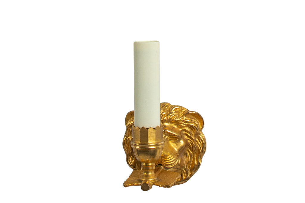 Gilt Bronze L.XVI Style Lion Motif With Arrow One Light Sconce Default