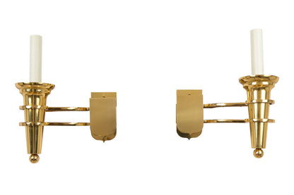 Polished Brass  Art Deco Style "DELANO"  Left And Right One Ligh Default