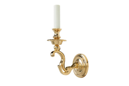 Gilt Brass Baroque Style "HAGUE"  One Light Sconce Default