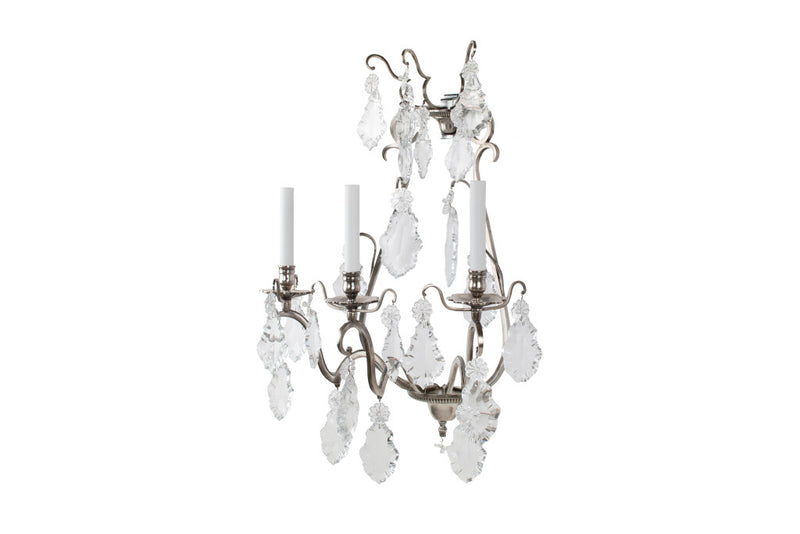 Gilt Bronze Art Deco Style One Light Swing Arm Sconce