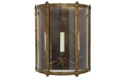 Gilt Bronze And Curved Paneled Glass
L. XVI Style Three Light Wa Default