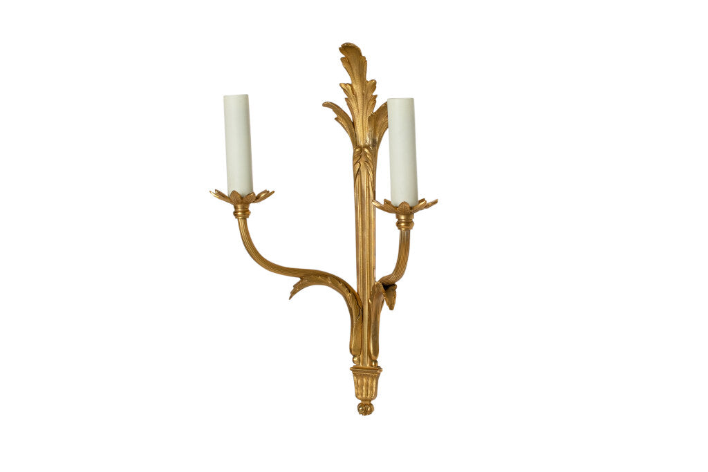 Gilt Bronze Directoire Style With Acanthus Decoration Two Light Default