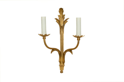 Gilt Bronze Directoire Style With Acanthus Decoration Two Light Default