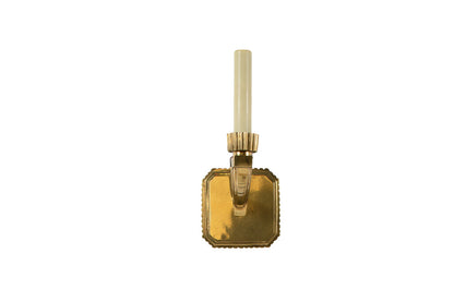 Gilt Bronze Squared Back  Art Deco Style One Light Sconce Default