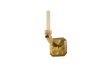 Gilt Bronze Squared Back  Art Deco Style One Light Sconce Default