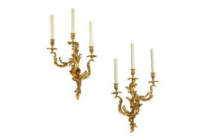 Gilt Bronze Rococo Style Left And Right Sconce


(Sold In Pairs Default