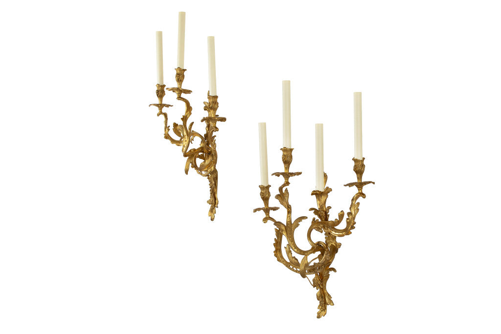 Gilt Bronze Rococo Style Left And Right Sconce


(Sold In Pairs Default