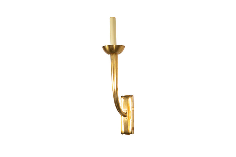 Gilt Bronze RUHLMANN Style One Light Sconce