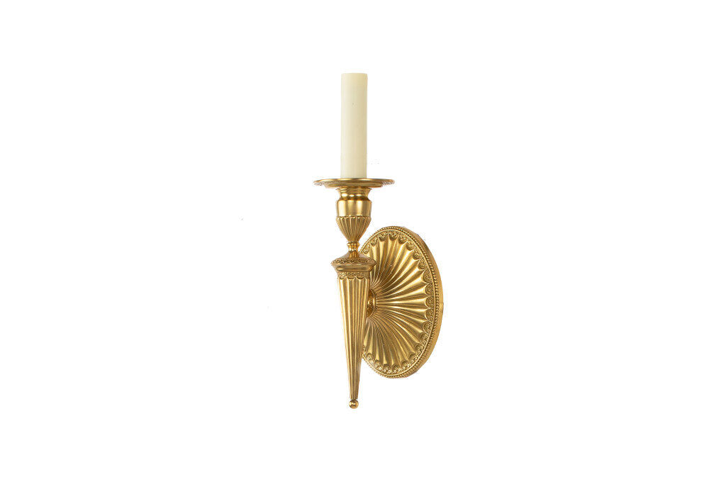 Gilt Iron L.XV Style  Ribbon And Tassel Motif
Two Light Sconce Default