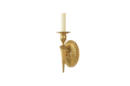 Gilt Iron L.XV Style  Ribbon And Tassel Motif
Two Light Sconce Default