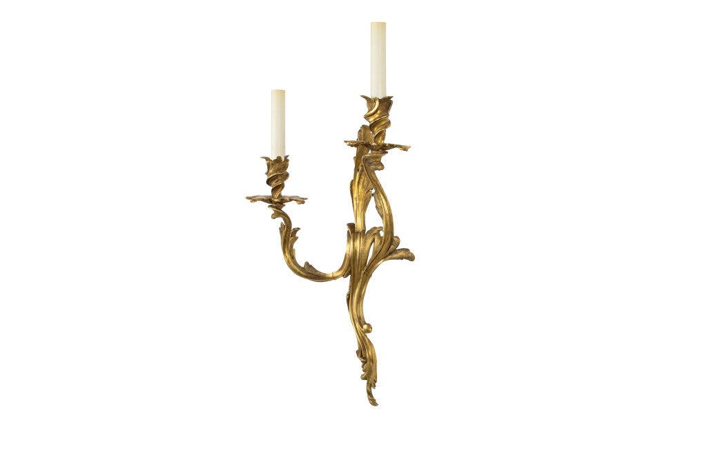 Gilt Bronze L.XV Style "VERSAILLES"  Left And Right Two Light  S Default