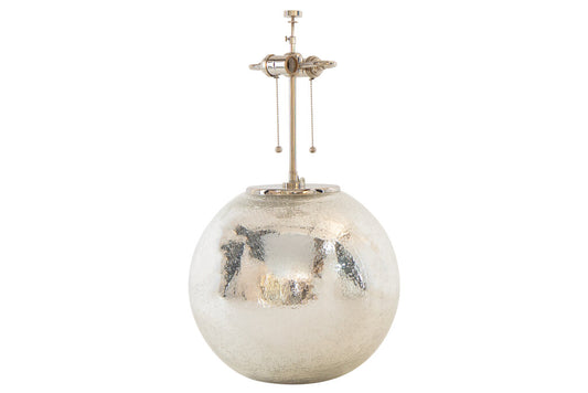Venetian Grey Colored Etched Glass "THE ROCK"  Table Lamp Default