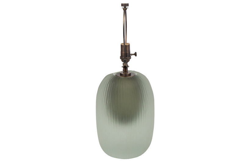 Venetian Grey Chiseled Glass Table Lamp