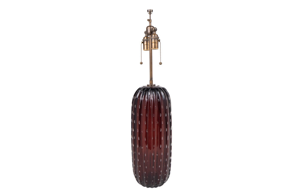 Purple Colored Murano Glass CACTUS     Table Lamp Default