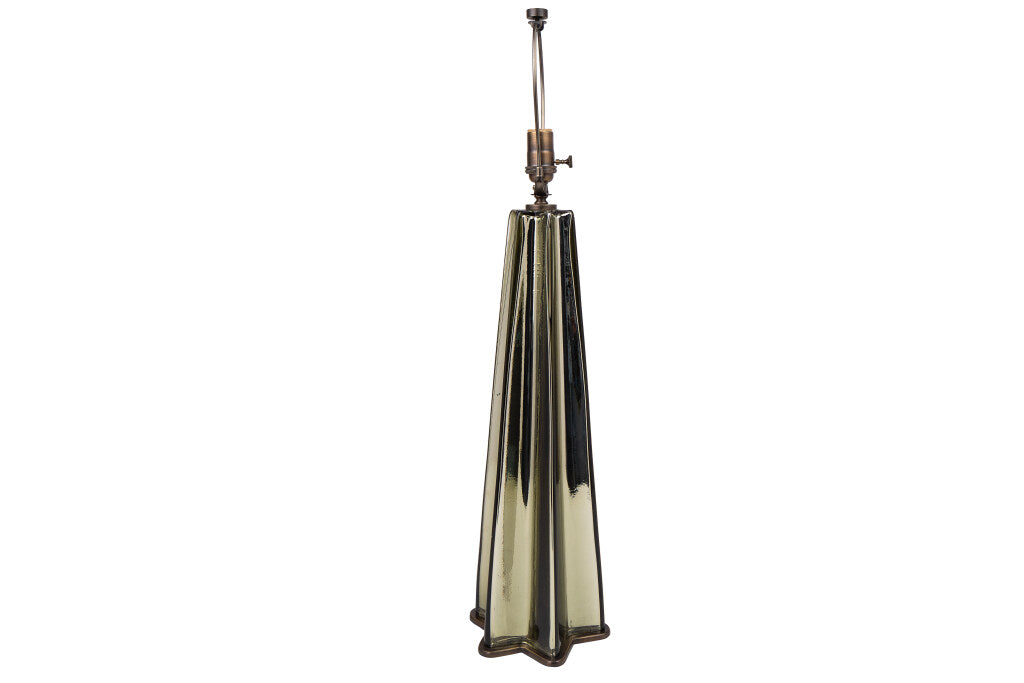 Venetian Smoked Mirrored Glass STELLA Star Shaped Table Lamp Wit Default