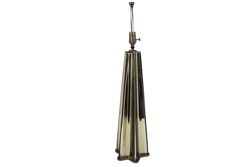 Venetian Smoked Mirrored Glass STELLA Star Shaped Table Lamp Wit