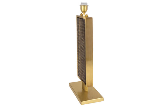 Venetian Chiseled Straw Colored Glass and Satin Brass Table Lamp Default