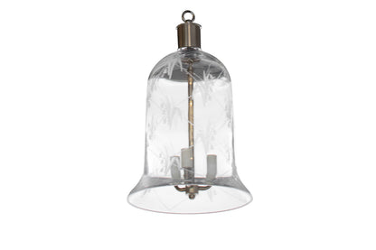 Crystal Bell Shaped  "Lilies Of The Valley Motif, Three Light La