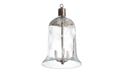 Crystal Bell Shaped  "Lilies Of The Valley Motif, Three Light La
