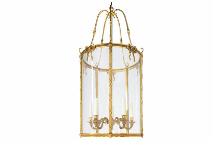 Gilt Bronze And Paneled Glass  L.XVI Style Five Light Lantern Wi Default