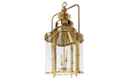 WEXFORD  Polished Brass Four Light Lantern With Curved Paneled G Default