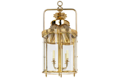 WEXFORD  Polished Brass Four Light Lantern With Curved Paneled G Default