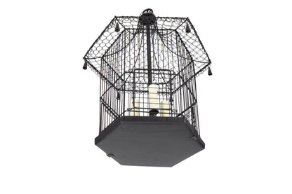 Painted Iron And Mesh Hexagonal Caged Shaped "MIKADO" Three Ligh Default